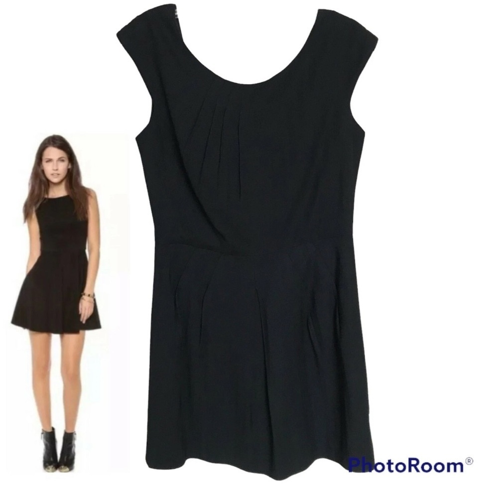 Alice + Olivia Black Wool Mini Dress